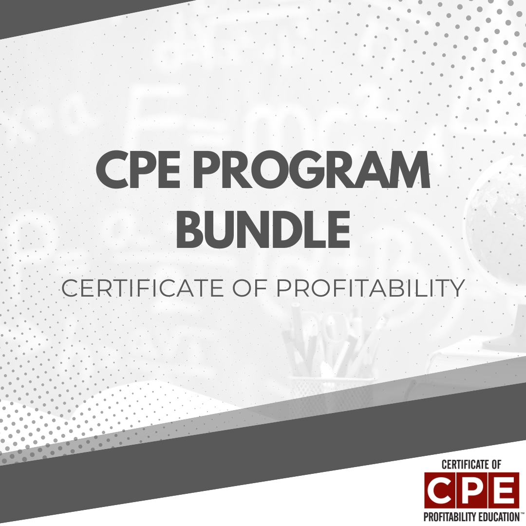 Certificate of Profitability Education (CPE)